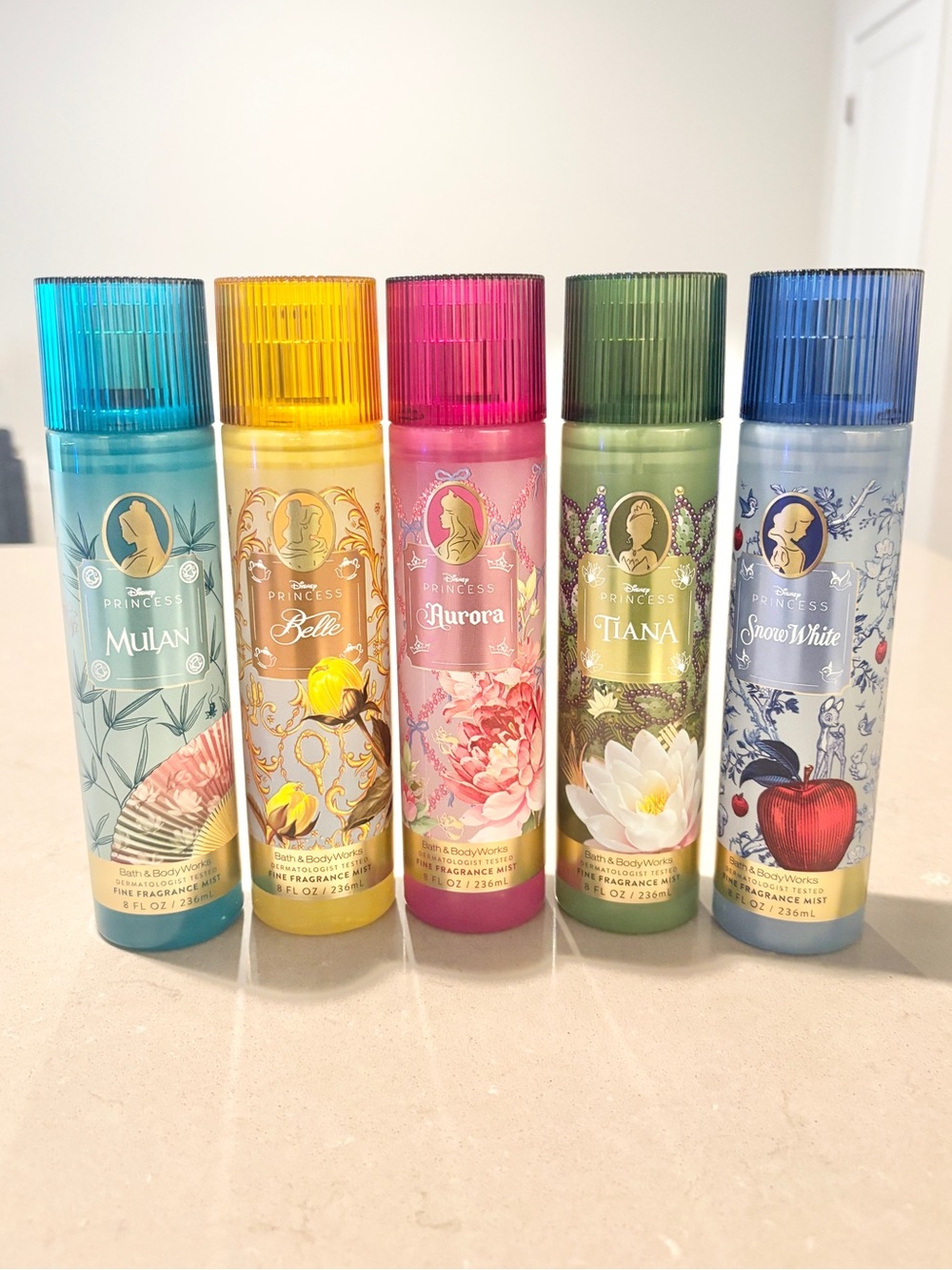 Bath and Body Works Disney Princess Set Mulan Belle Tiana Aurora Snow White